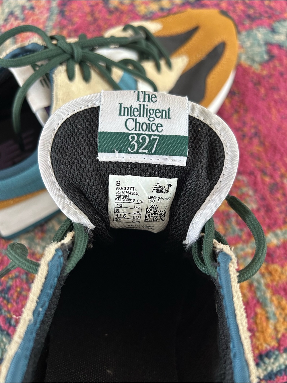 New Balance | Women’s Brown/Teal ‘Workwear Moonstone’ 327 Lace Up Sneakers Sz 10 - Picture 14 of 16